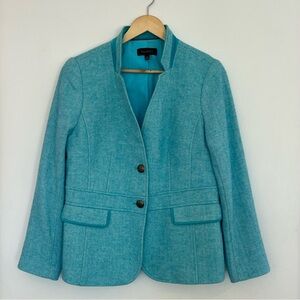 Talbots Teal Blazer with Button Detail